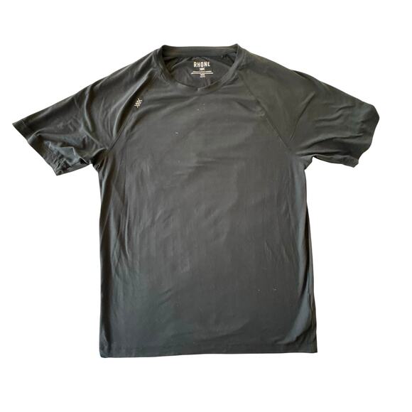RHONE REIGN SHORT SLEEVE Dark Gray MEN’s size Medium Athletic Shirt‎ Workout Gym - Picture 1 of 7